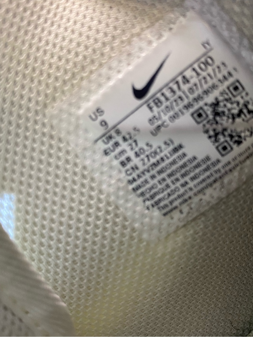 FB1374-100 Nike Air Force 1 Mid Evo Sail Lime Blast Coconut Milk 9US (Men's) - Picture 3 of 16